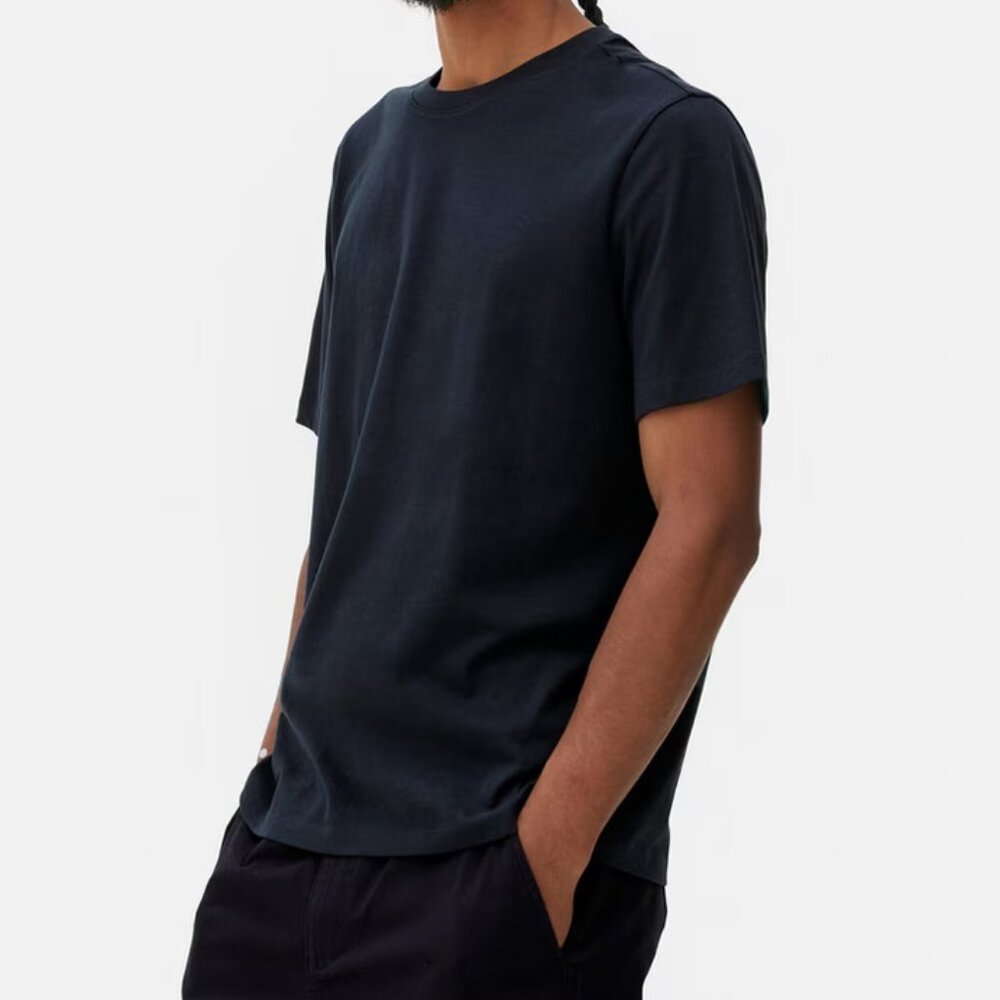 NEW 2 Primark Navy Tagless Crewneck T-Shirts (XL)- Regular Fit - Picture 2 of 11